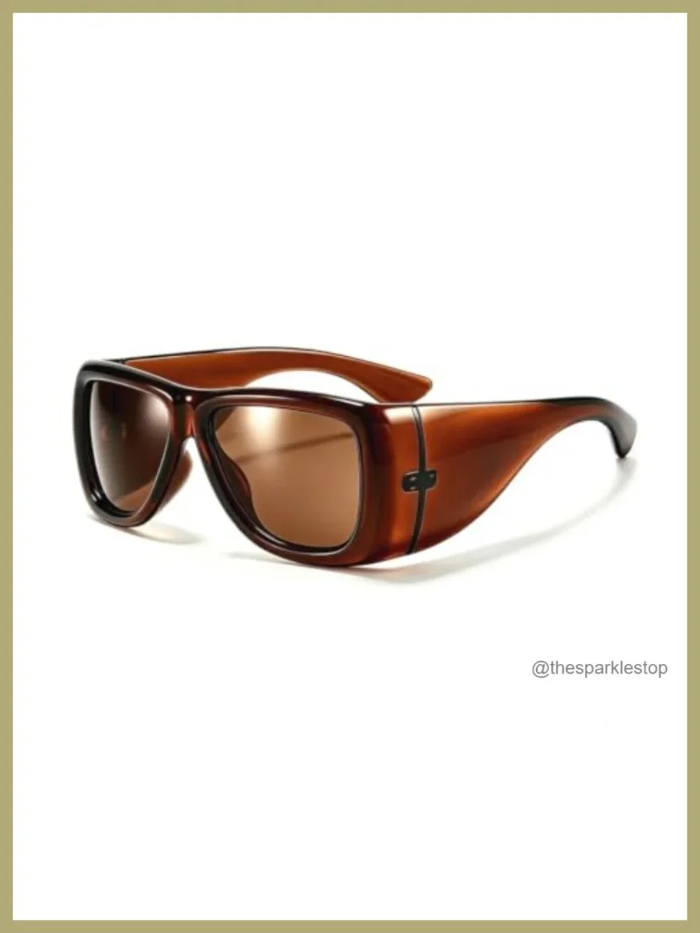 Oversized Shield Sunglasses for Women Men UV400 Retro Thick Frame